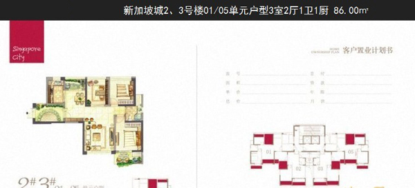 3房2厅1卫2阳台1厨