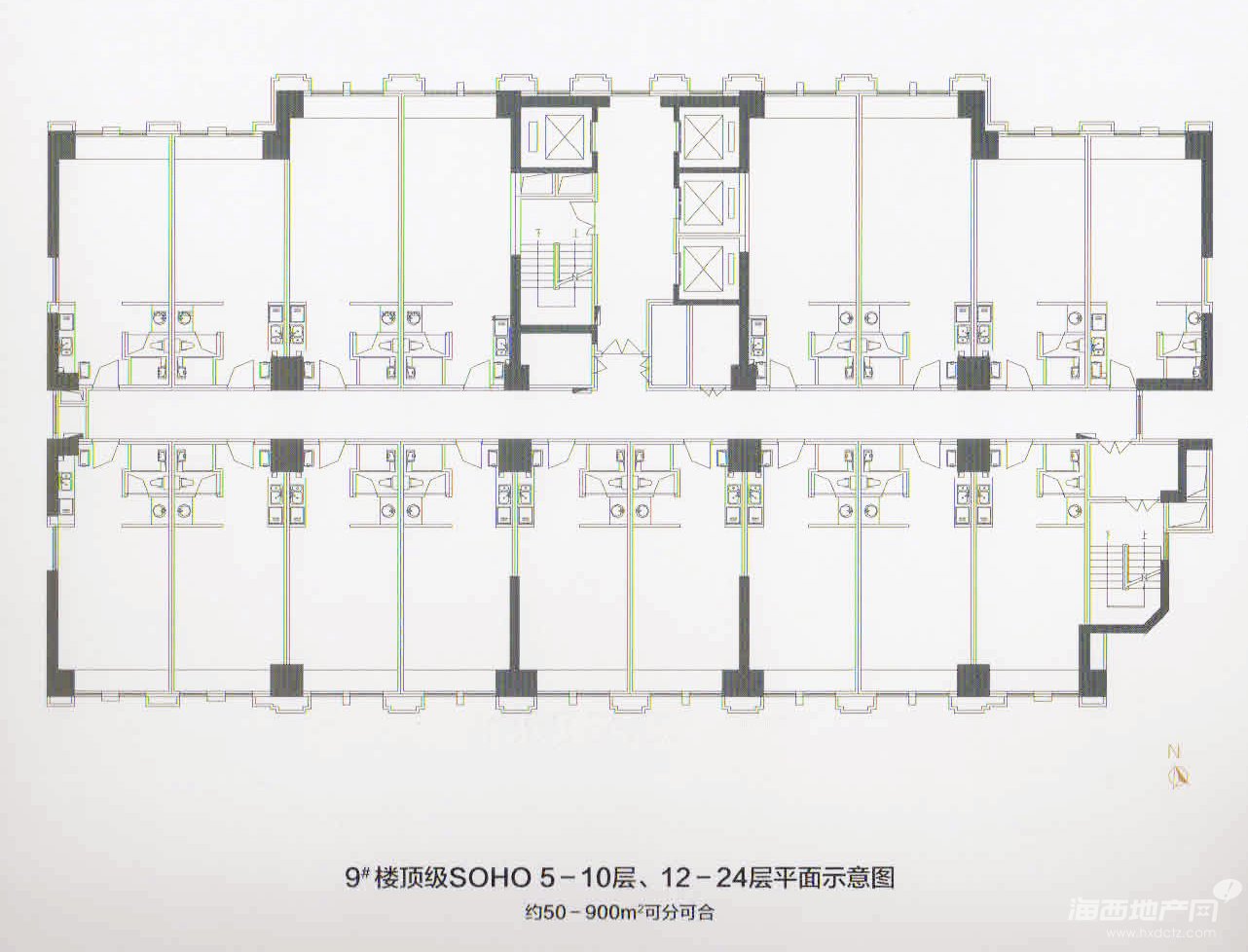 顶级商务SOHO户型图