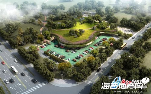 八仙山公园停车场鸟瞰图